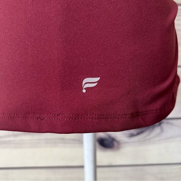 Fabletics Burgundy Boost Strappy Sports Bra Tank Top - Picture 7 of 11